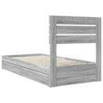 vidaXL Rám postele Sivý Sonoma 100 x 200 cm Kompozitné drevo – Obrázok 10