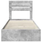 vidaXL Rám postele Betónová šedá 90 x 190 cm Kompozitné drevo – Obrázok 8