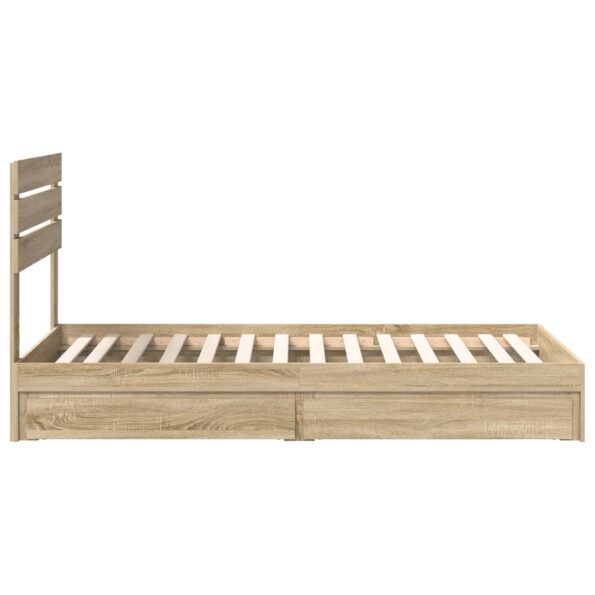 vidaXL Úložná posteľ Sonoma dub 75 x 190 cm Kompozitné drevo – Obrázok 9