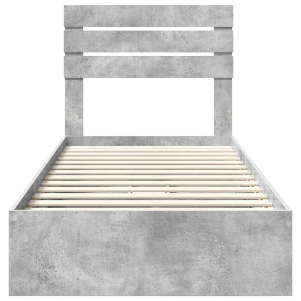 vidaXL Úložná posteľ Betónová šedá 70 x 190 cm Kompozitné drevo – Obrázok 8