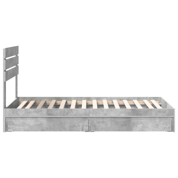 vidaXL Úložná posteľ Betónová šedá 70 x 190 cm Kompozitné drevo – Obrázok 9