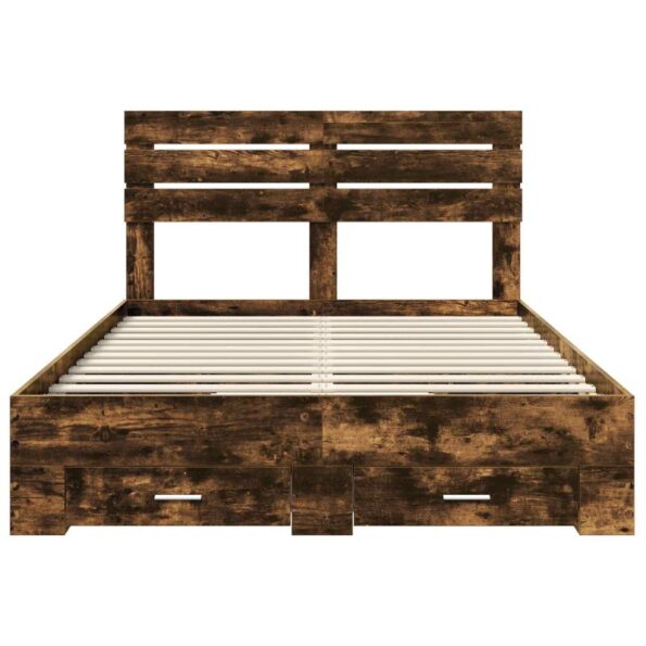 vidaXL Rám postele so zásuvkou s čelnou doskou Kompozitné drevo – Obrázok 8