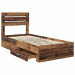 vidaXL Rám postele so zásuvkou s čelnou doskou Kompozitné drevo – Obrázok 5