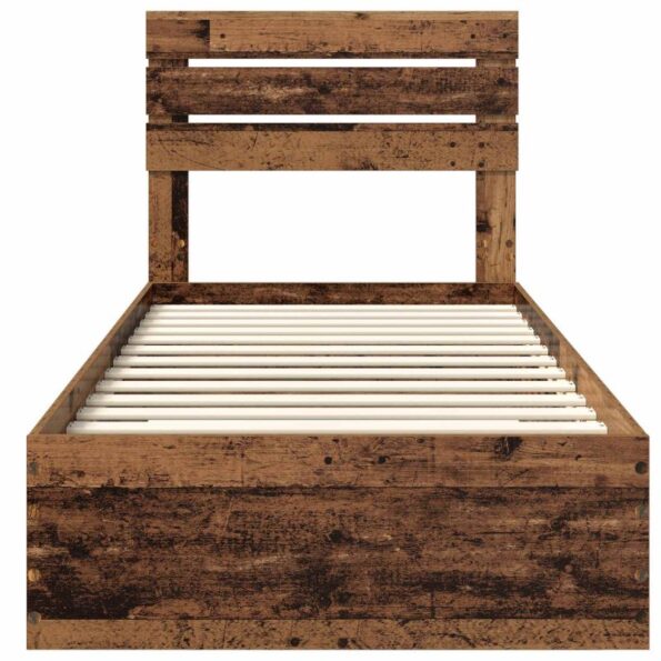 vidaXL Rám postele so zásuvkou s čelnou doskou Kompozitné drevo – Obrázok 7