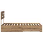 vidaXL Rám postele so zásuvkou s čelnou doskou Kompozitné drevo – Obrázok 8