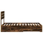 vidaXL Rám postele Dymový dub a striebro 75 x 190 cm Kompozitné drevo – Obrázok 8