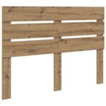 vidaXL Rám postele s čelnou doskou Remeselnícky dub 140 x 190 cm – Obrázok 6