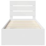 vidaXL Rám postele Biela 100 x 200 cm Masívne borovicové drevo – Obrázok 7