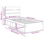 vidaXL Rám postele s čelnou doskou Remeselnícky dub 90 x 190 cm – Obrázok 13