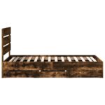 vidaXL Rám postele Dymová dub 75 x 190 cm Inžinierske drevo – Obrázok 9
