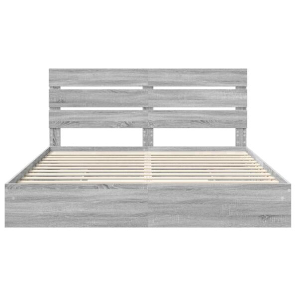 vidaXL Úložná posteľ Sivý Sonoma 200 x 200 cm Kompozitné drevo – Obrázok 8