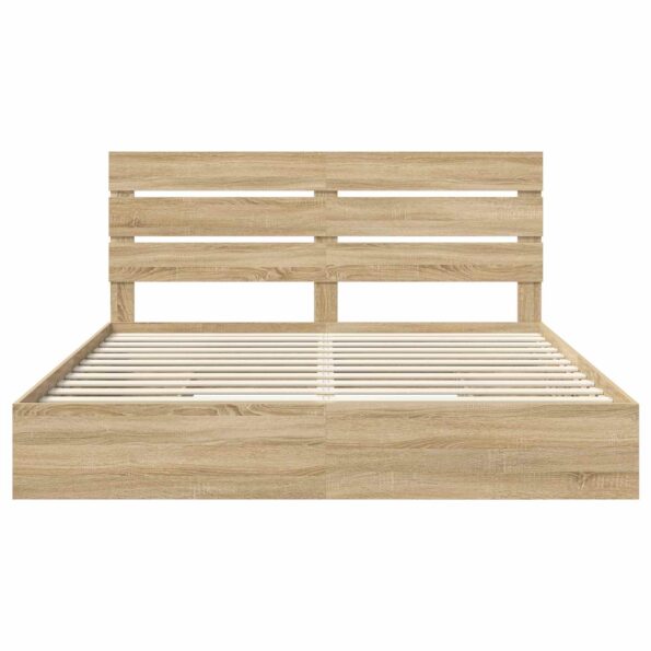 vidaXL Úložná posteľ Sonoma dub 180 x 200 cm Kompozitné drevo – Obrázok 8