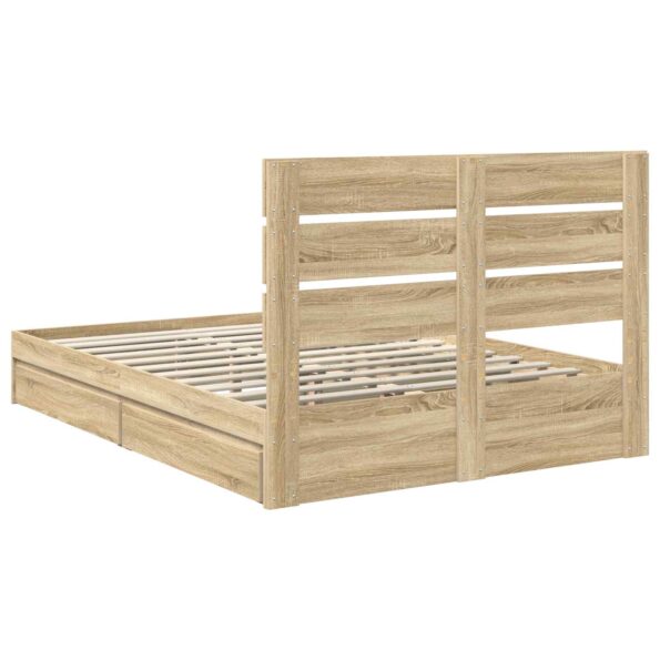 vidaXL Úložná posteľ Sonoma dub 160 x 200 cm Kompozitné drevo – Obrázok 10