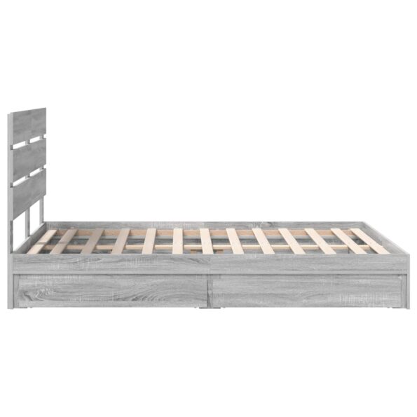 vidaXL Úložná posteľ Sivý Sonoma 160 x 200 cm Kompozitné drevo – Obrázok 9