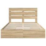 vidaXL Úložná posteľ Sonoma dub 150 x 200 cm Kompozitné drevo – Obrázok 8