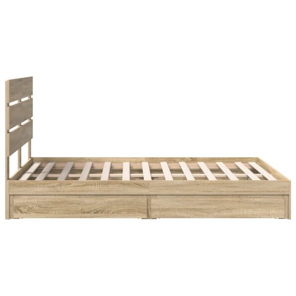 vidaXL Úložná posteľ Sonoma dub 150 x 200 cm Kompozitné drevo – Obrázok 9