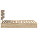 vidaXL Úložná posteľ Sonoma dub 120 x 200 cm Kompozitné drevo – Obrázok 9