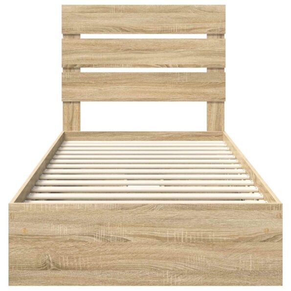 vidaXL Úložná posteľ Sonoma dub 100 x 200 cm Kompozitné drevo – Obrázok 8