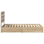 vidaXL Úložná posteľ Sonoma dub 100 x 200 cm Kompozitné drevo – Obrázok 9