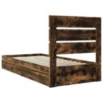vidaXL Úložná posteľ Dymová dub 100 x 200 cm Kompozitné drevo – Obrázok 10