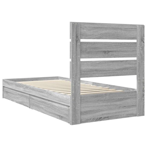 vidaXL Úložná posteľ Sivý Sonoma 100 x 200 cm Kompozitné drevo – Obrázok 10