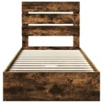 vidaXL Úložná posteľ Dymová dub 90 x 200 cm Kompozitné drevo – Obrázok 8