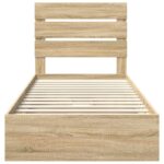 vidaXL Úložná posteľ Sonoma dub 90 x 190 cm Kompozitné drevo – Obrázok 8