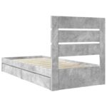 vidaXL Úložná posteľ Betónová šedá 70 x 190 cm Kompozitné drevo – Obrázok 10