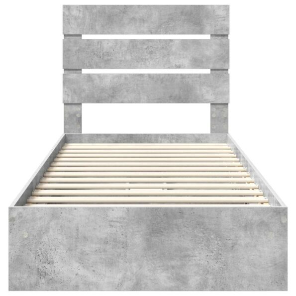vidaXL Úložná posteľ Betónová šedá 70 x 190 cm Kompozitné drevo – Obrázok 8