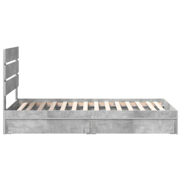 vidaXL Úložná posteľ Betónová šedá 70 x 190 cm Kompozitné drevo – Obrázok 9