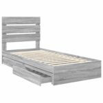 vidaXL Úložná posteľ Sivý Sonoma 70 x 190 cm Kompozitné drevo – Obrázok 5