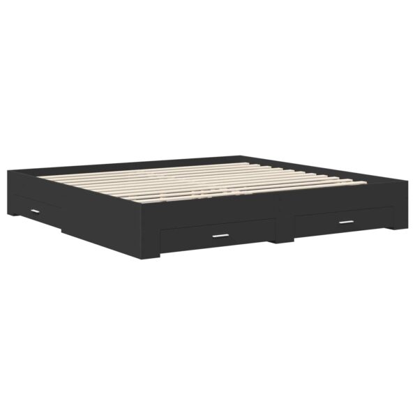vidaXL Rám postele Sonoma dub 200 x 200 cm Kompozitné drevo – Obrázok 6