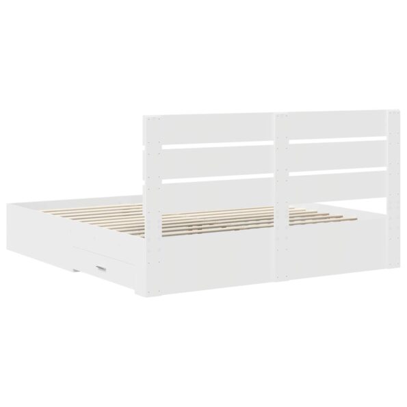 vidaXL Rám postele so zásuvkou Biela 180 x 200 cm Kompozitné drevo – Obrázok 10
