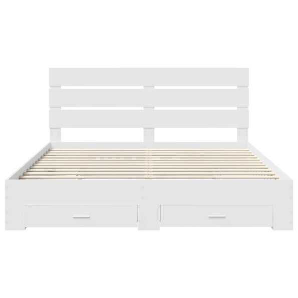 vidaXL Rám postele so zásuvkou Biela 180 x 200 cm Kompozitné drevo – Obrázok 8