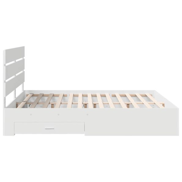 vidaXL Rám postele so zásuvkou Biela 180 x 200 cm Kompozitné drevo – Obrázok 9