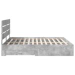 vidaXL Rám postele Betónová šedá 180 x 200 cm Kompozitné drevo – Obrázok 9