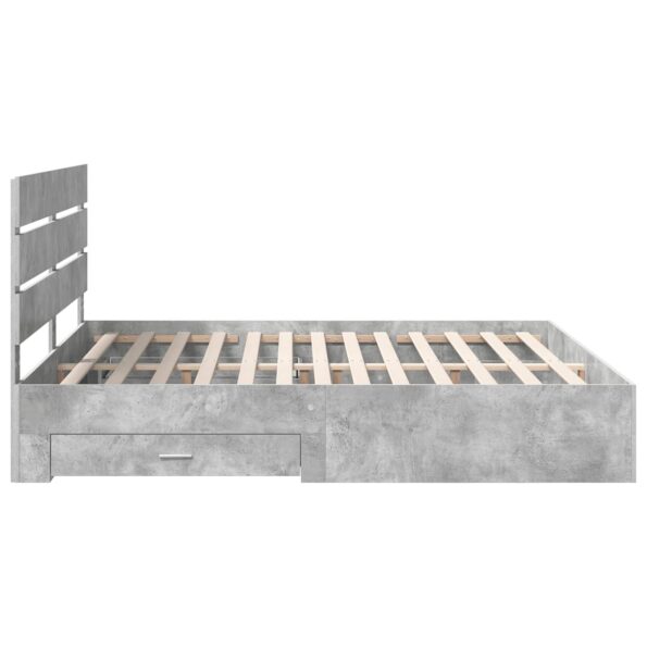vidaXL Rám postele Betónová šedá 180 x 200 cm Kompozitné drevo – Obrázok 9