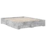vidaXL Rám postele Betónová šedá 160 x 200 cm Kompozitné drevo – Obrázok 6