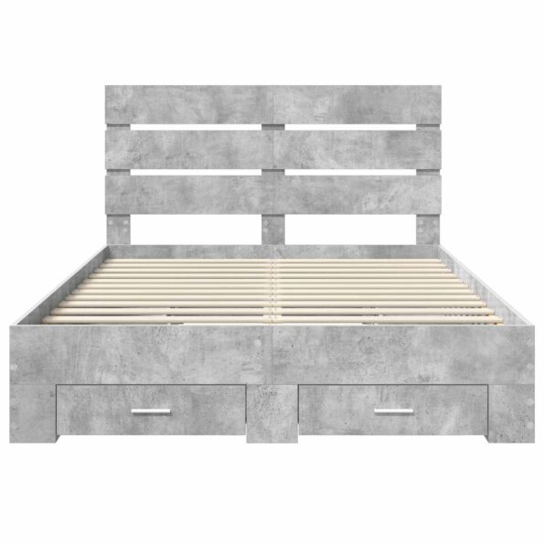 vidaXL Rám postele Betónová šedá 160 x 200 cm Kompozitné drevo – Obrázok 8