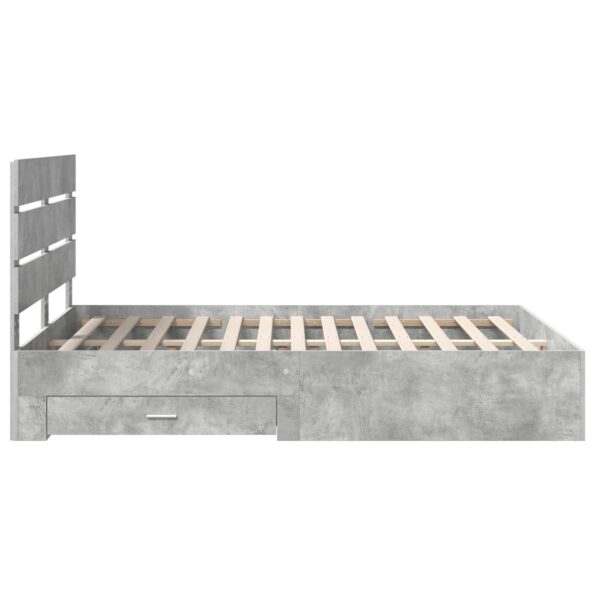 vidaXL Rám postele Betónová šedá 160 x 200 cm Kompozitné drevo – Obrázok 9
