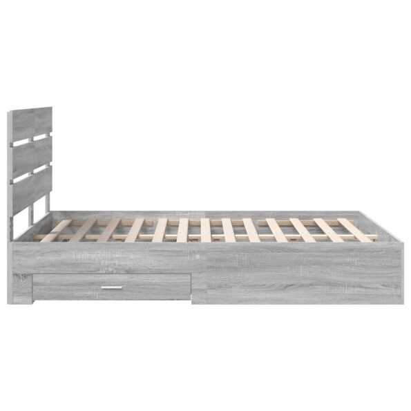 vidaXL Rám postele Sivý Sonoma 160 x 200 cm Kompozitné drevo – Obrázok 9