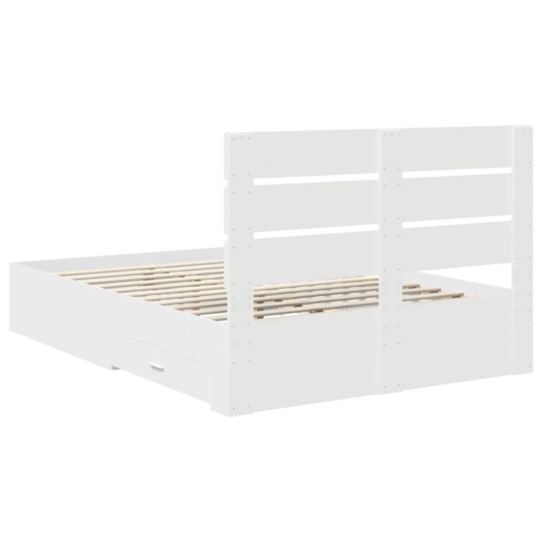 vidaXL Rám postele so zásuvkou Biela 140 x 200 cm Kompozitné drevo – Obrázok 10