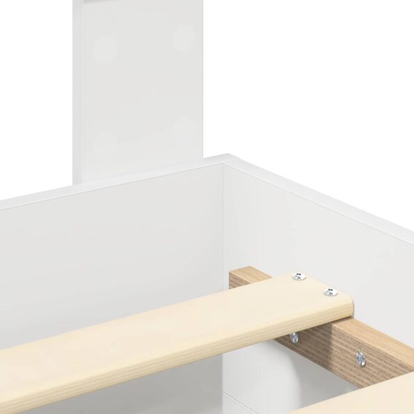 vidaXL Rám postele so zásuvkou Biela 140 x 200 cm Kompozitné drevo – Obrázok 11
