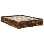 vidaXL Rám postele Dymová dub 140 x 200 cm Kompozitné drevo – Obrázok 6