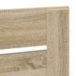 vidaXL Rám postele Sonoma dub 140 x 190 cm Kompozitné drevo – Obrázok 12