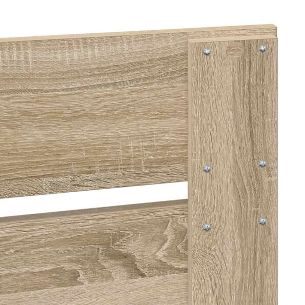 vidaXL Rám postele Sonoma dub 140 x 190 cm Kompozitné drevo – Obrázok 12