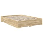 vidaXL Rám postele Sonoma dub 140 x 190 cm Kompozitné drevo – Obrázok 6