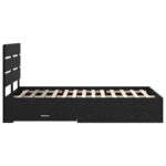 vidaXL Rám postele Čierny dub 135 x 190 cm Kompozitné drevo – Obrázok 9