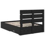 vidaXL Rám postele Čierny dub 120 x 200 cm Kompozitné drevo – Obrázok 10