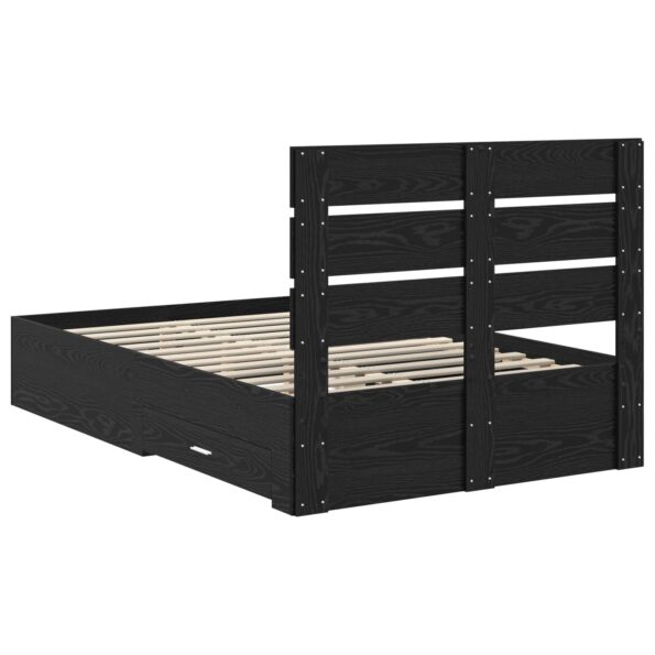 vidaXL Rám postele Čierny dub 120 x 200 cm Kompozitné drevo – Obrázok 10